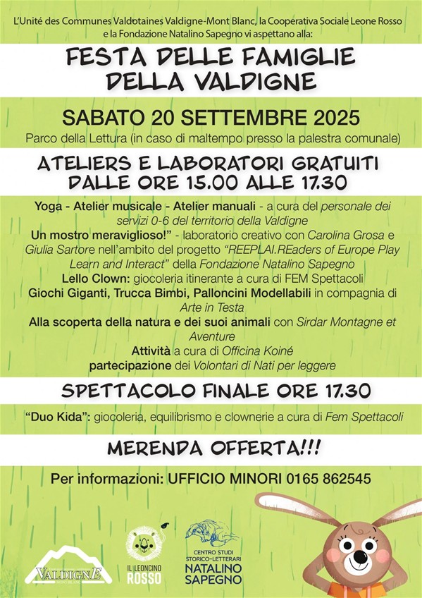 Locandina Festa delle Famiglie della Valdigne